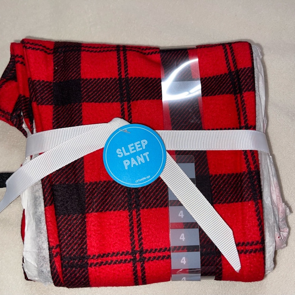Carter's Red and‎ Black Plaid Kids Pajama Bottoms